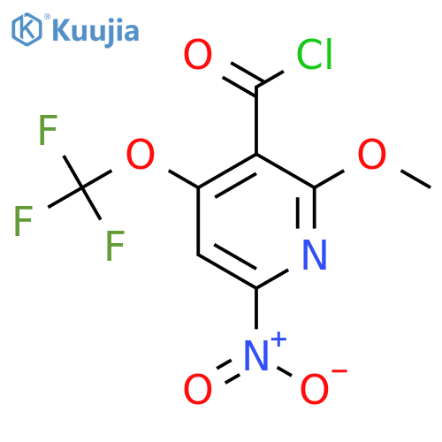 2-Methoxy-6-nitro-4-(trifluoromethoxy)pyridine-3-carbonyl chloride structure