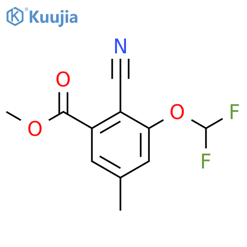 Methyl 2-cyano-3-difluoromethoxy-5-methylbenzoate structure