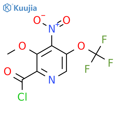 3-Methoxy-4-nitro-5-(trifluoromethoxy)pyridine-2-carbonyl chloride structure