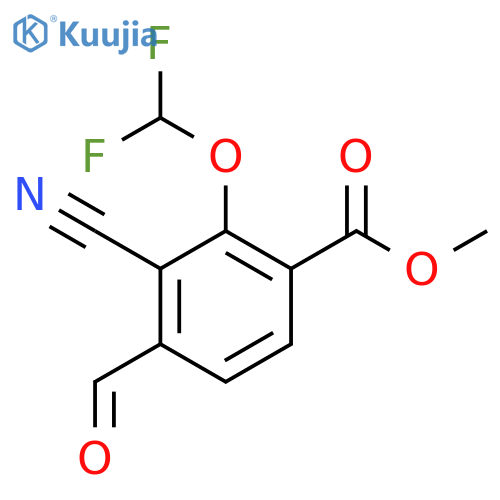 Methyl 3-cyano-2-difluoromethoxy-4-formylbenzoate structure