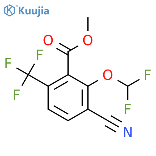 Methyl 3-cyano-2-difluoromethoxy-6-(trifluoromethyl)benzoate structure