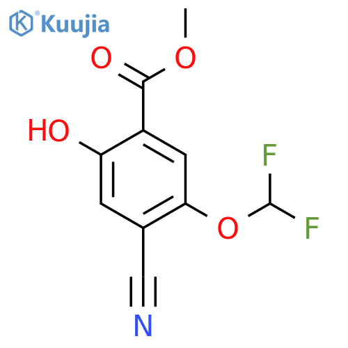 Methyl 4-cyano-5-difluoromethoxy-2-hydroxybenzoate structure