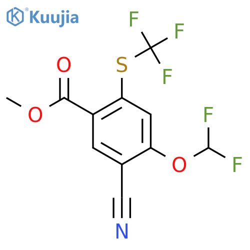 Methyl 5-cyano-4-difluoromethoxy-2-(trifluoromethylthio)benzoate structure