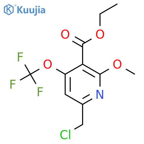 Ethyl 6-(chloromethyl)-2-methoxy-4-(trifluoromethoxy)pyridine-3-carboxylate structure