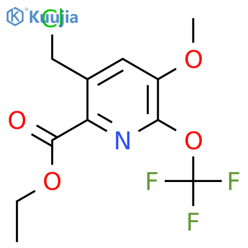 Ethyl 3-(chloromethyl)-5-methoxy-6-(trifluoromethoxy)pyridine-2-carboxylate structure
