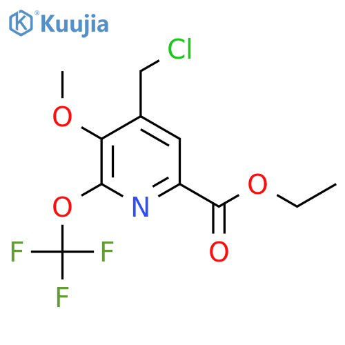 Ethyl 4-(chloromethyl)-3-methoxy-2-(trifluoromethoxy)pyridine-6-carboxylate structure