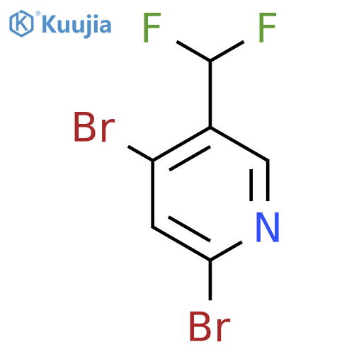2,4-Dibromo-5-(difluoromethyl)pyridine structure