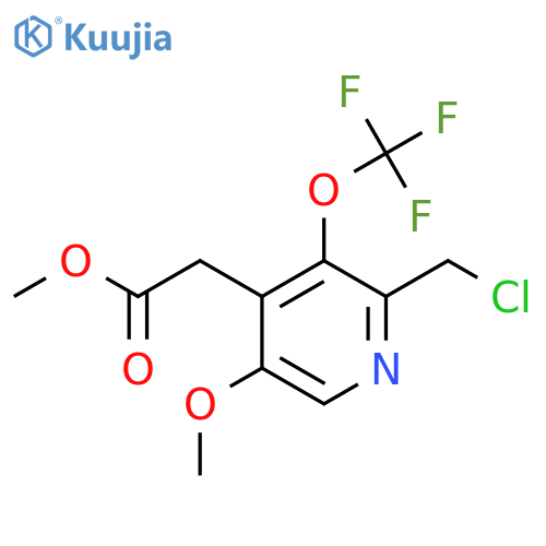 Methyl 2-(chloromethyl)-5-methoxy-3-(trifluoromethoxy)pyridine-4-acetate structure