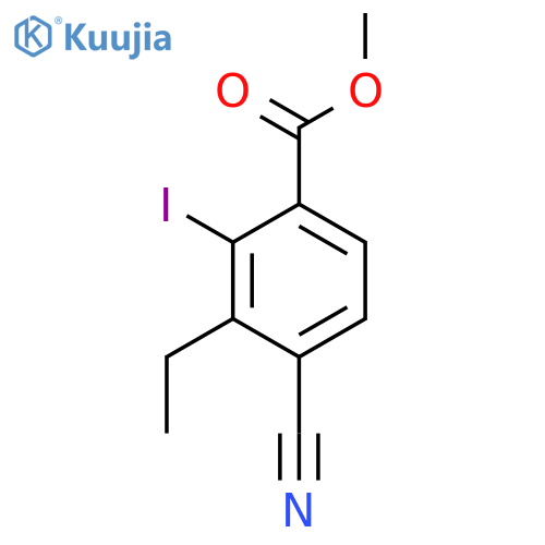 Methyl 4-cyano-3-ethyl-2-iodobenzoate structure