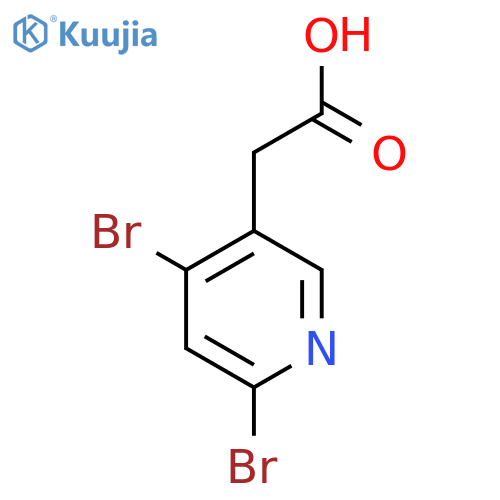 2,4-Dibromopyridine-5-acetic acid structure