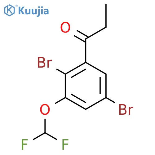 2',5'-Dibromo-3'-(difluoromethoxy)propiophenone structure