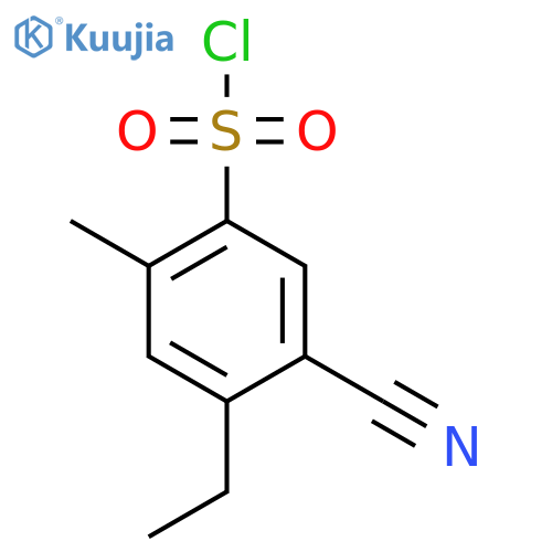 5-Cyano-4-ethyl-2-methylbenzenesulfonyl chloride structure