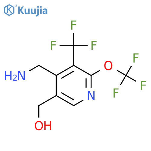 4-(Aminomethyl)-2-(trifluoromethoxy)-3-(trifluoromethyl)pyridine-5-methanol structure