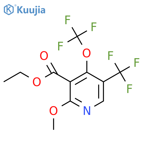 Ethyl 2-methoxy-4-(trifluoromethoxy)-5-(trifluoromethyl)pyridine-3-carboxylate structure