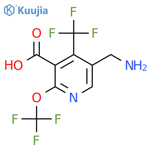 5-(Aminomethyl)-2-(trifluoromethoxy)-4-(trifluoromethyl)pyridine-3-carboxylic acid structure