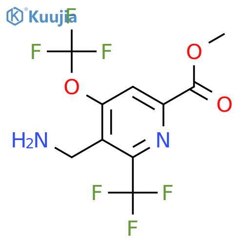 Methyl 3-(aminomethyl)-4-(trifluoromethoxy)-2-(trifluoromethyl)pyridine-6-carboxylate structure