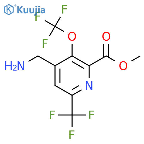 Methyl 4-(aminomethyl)-3-(trifluoromethoxy)-6-(trifluoromethyl)pyridine-2-carboxylate structure