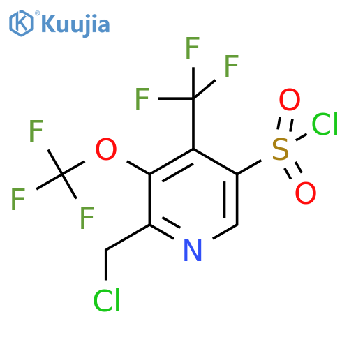 2-(Chloromethyl)-3-(trifluoromethoxy)-4-(trifluoromethyl)pyridine-5-sulfonyl chloride structure