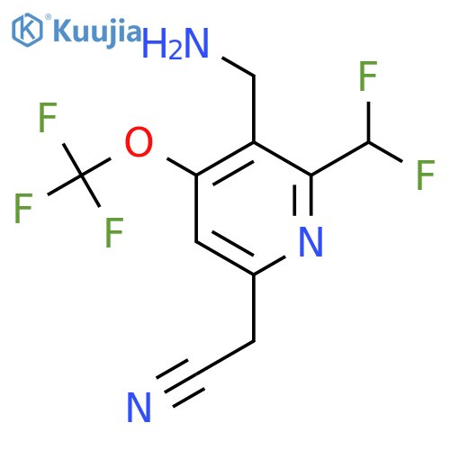 3-(Aminomethyl)-2-(difluoromethyl)-4-(trifluoromethoxy)pyridine-6-acetonitrile structure