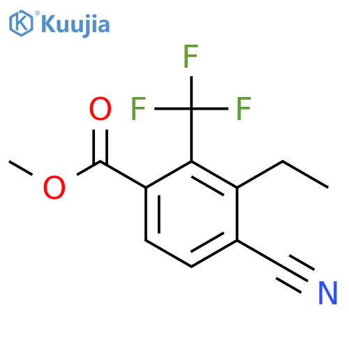 Methyl 4-cyano-3-ethyl-2-(trifluoromethyl)benzoate structure