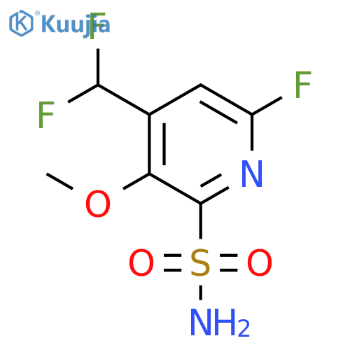 4-(Difluoromethyl)-6-fluoro-3-methoxypyridine-2-sulfonamide structure