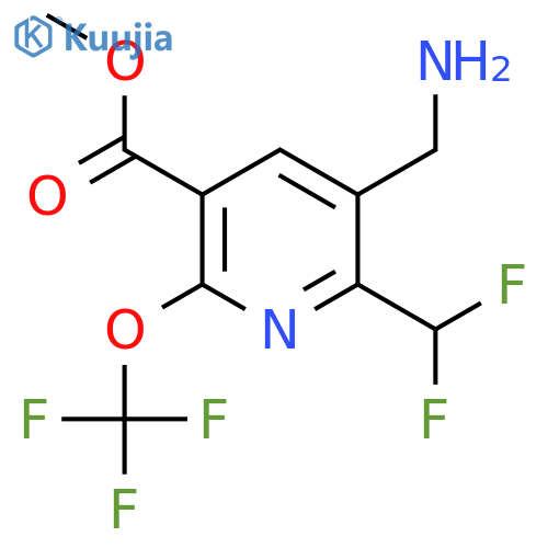 Methyl 3-(aminomethyl)-2-(difluoromethyl)-6-(trifluoromethoxy)pyridine-5-carboxylate structure