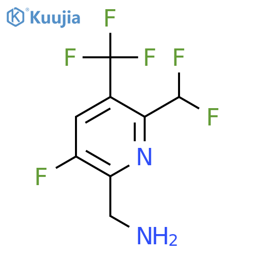 2-(Aminomethyl)-6-(difluoromethyl)-3-fluoro-5-(trifluoromethyl)pyridine structure