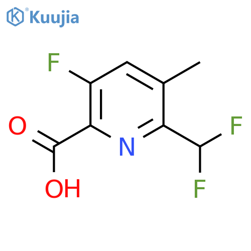 2-(Difluoromethyl)-5-fluoro-3-methylpyridine-6-carboxylic acid structure