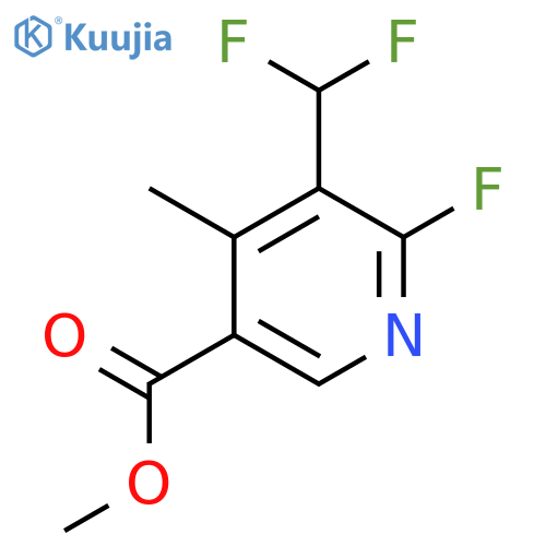 Methyl 3-(difluoromethyl)-2-fluoro-4-methylpyridine-5-carboxylate structure
