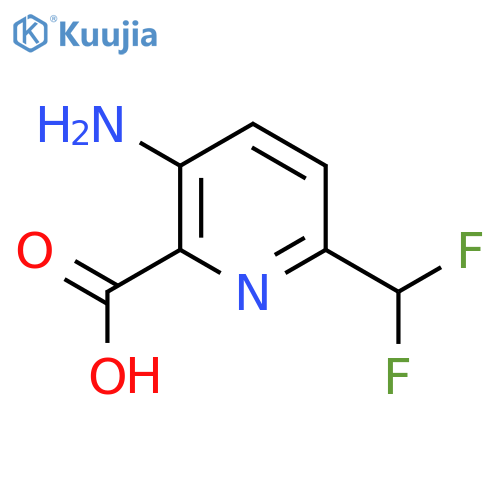 3-Amino-6-(difluoromethyl)pyridine-2-carboxylic acid structure