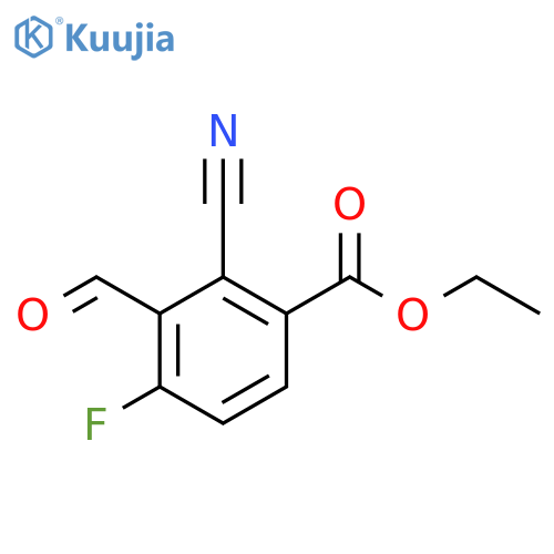 Ethyl 2-cyano-4-fluoro-3-formylbenzoate structure