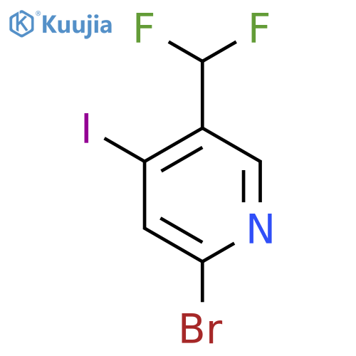 2-Bromo-5-(difluoromethyl)-4-iodopyridine structure
