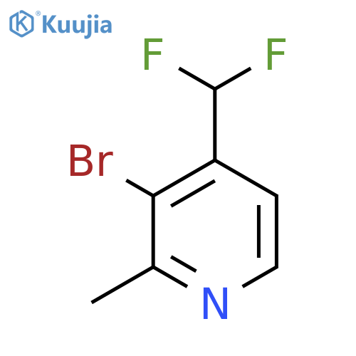 3-Bromo-4-(difluoromethyl)-2-methylpyridine structure