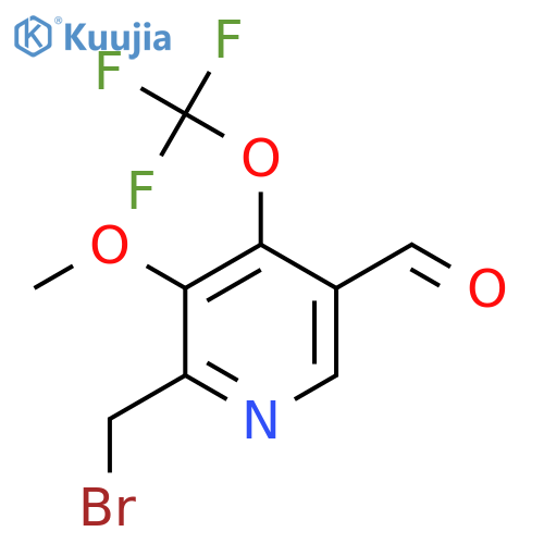 2-(Bromomethyl)-3-methoxy-4-(trifluoromethoxy)pyridine-5-carboxaldehyde structure