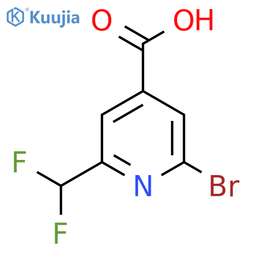 2-Bromo-6-(difluoromethyl)isonicotinic acid structure