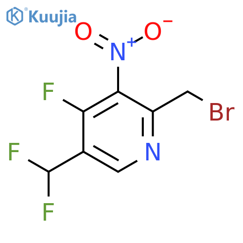 2-(Bromomethyl)-5-(difluoromethyl)-4-fluoro-3-nitropyridine structure