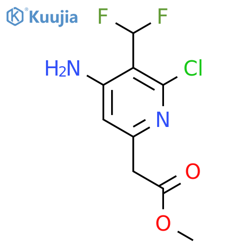 Methyl 4-amino-2-chloro-3-(difluoromethyl)pyridine-6-acetate structure