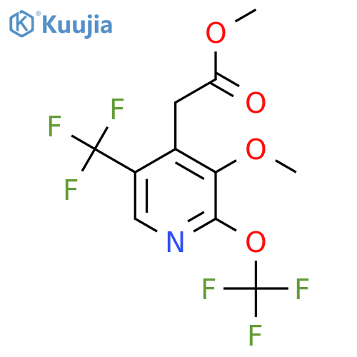 Methyl 3-methoxy-2-(trifluoromethoxy)-5-(trifluoromethyl)pyridine-4-acetate structure