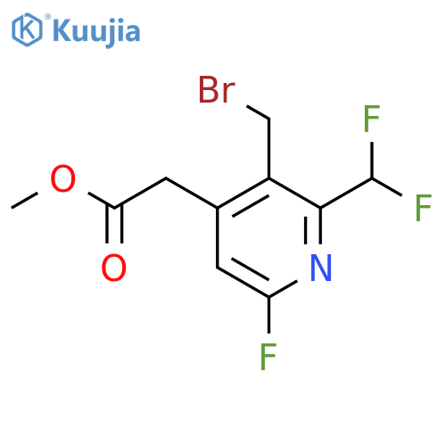 Methyl 3-(bromomethyl)-2-(difluoromethyl)-6-fluoropyridine-4-acetate structure