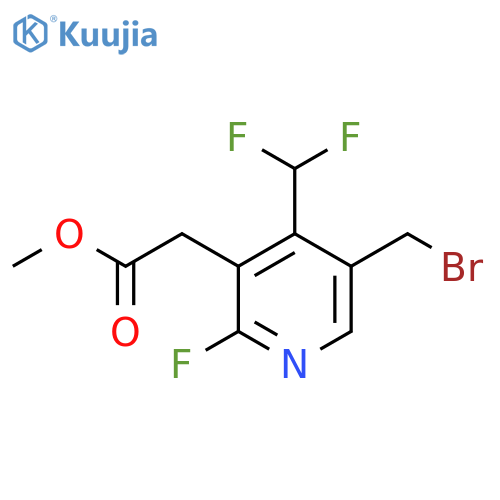 Methyl 5-(bromomethyl)-4-(difluoromethyl)-2-fluoropyridine-3-acetate structure