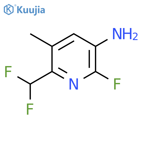 3-Amino-6-(difluoromethyl)-2-fluoro-5-methylpyridine structure