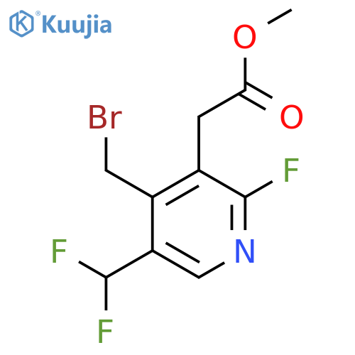 Methyl 4-(bromomethyl)-5-(difluoromethyl)-2-fluoropyridine-3-acetate structure