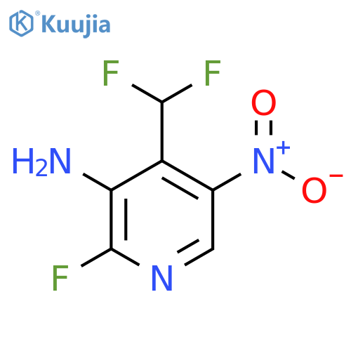 3-Amino-4-(difluoromethyl)-2-fluoro-5-nitropyridine structure
