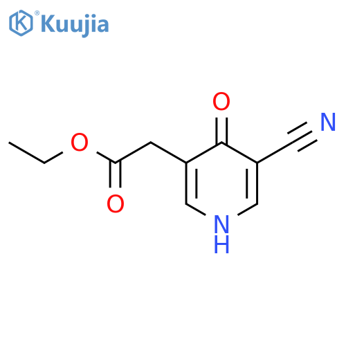 Ethyl 3-cyano-4-hydroxypyridine-5-acetate structure