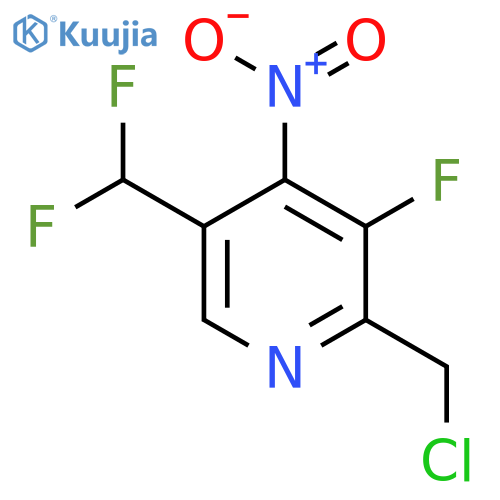 2-(Chloromethyl)-5-(difluoromethyl)-3-fluoro-4-nitropyridine structure