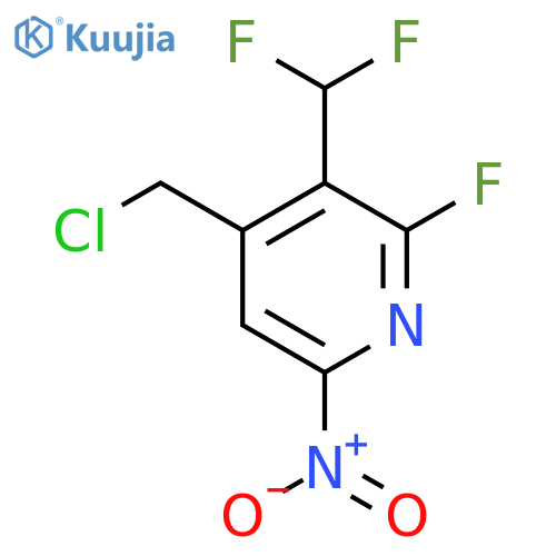 4-(Chloromethyl)-3-(difluoromethyl)-2-fluoro-6-nitropyridine structure