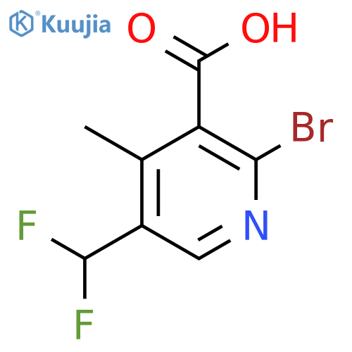 2-Bromo-5-(difluoromethyl)-4-methylpyridine-3-carboxylic acid structure