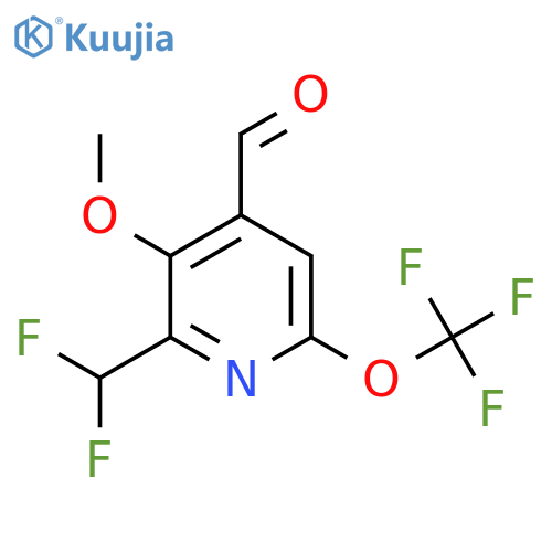 2-(Difluoromethyl)-3-methoxy-6-(trifluoromethoxy)pyridine-4-carboxaldehyde structure