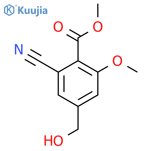 Methyl 2-cyano-4-hydroxymethyl-6-methoxybenzoate structure