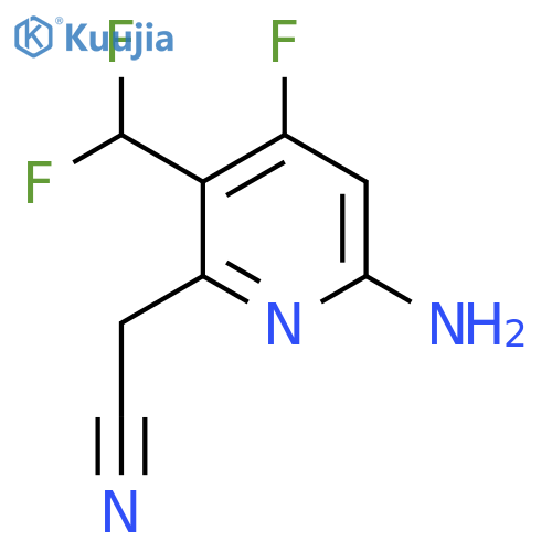 6-Amino-3-(difluoromethyl)-4-fluoropyridine-2-acetonitrile structure